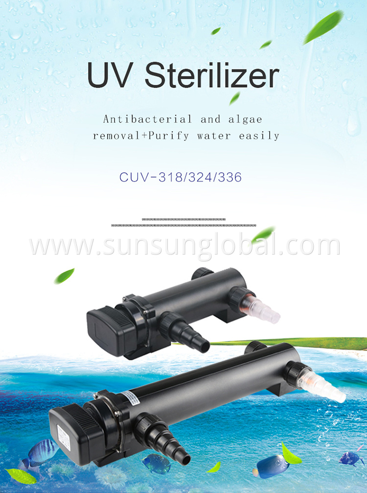 Sunsun germicidal uvc led uv sterilizer lamp for fish tank